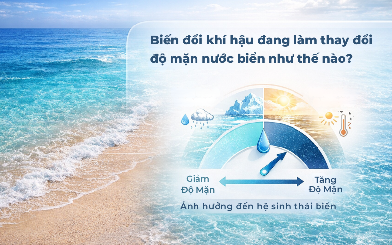 Độ mặn ảnh hưởng đến mật độ nước biển, dòng hải lưu và khí hậu toàn cầu. 