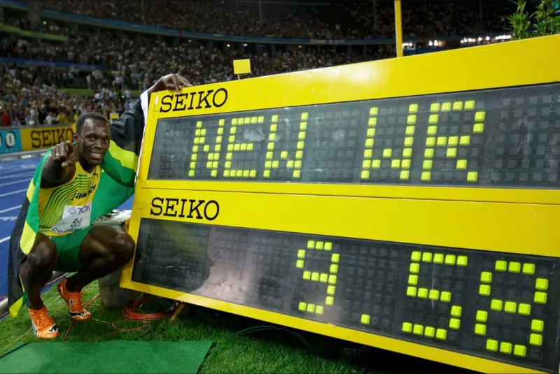 Usain Bolt vẫn giữ danh hiệu người chạy nhanh nhất thế giới ở nội dung nam với kỷ lục 100 m là 9,58 giây.