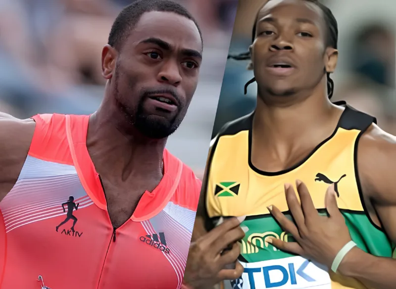 Yohan Blake và Tyson Gay cùng sở hữu thành tích 9,69 giây, đứng sau kỷ lục 9,58 của Usain Bolt.
